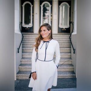 Ted Baker Long Sleeve Neck Tie Dress Size 1 (US Size 4)